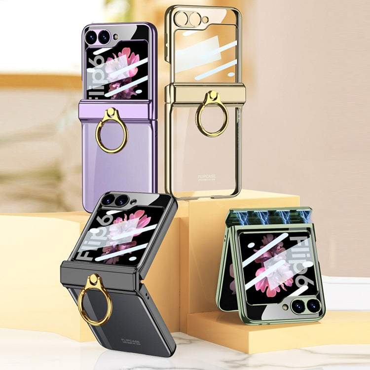 For Samsung Galaxy Z Flip6 / Flip7 FE GKK Integrated Magnetic Folding Phantom Rotary Phone Case with Ring Holder(Purple) - Galaxy Z Flip6 5G Cases by GKK | Online Shopping UK | buy2fix