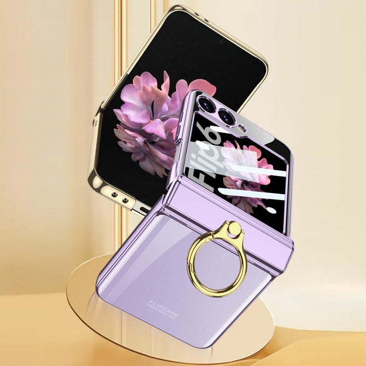 For Samsung Galaxy Z Flip6 / Flip7 FE GKK Integrated Magnetic Folding Phantom Rotary Phone Case with Ring Holder(Purple) - Galaxy Z Flip6 5G Cases by GKK | Online Shopping UK | buy2fix