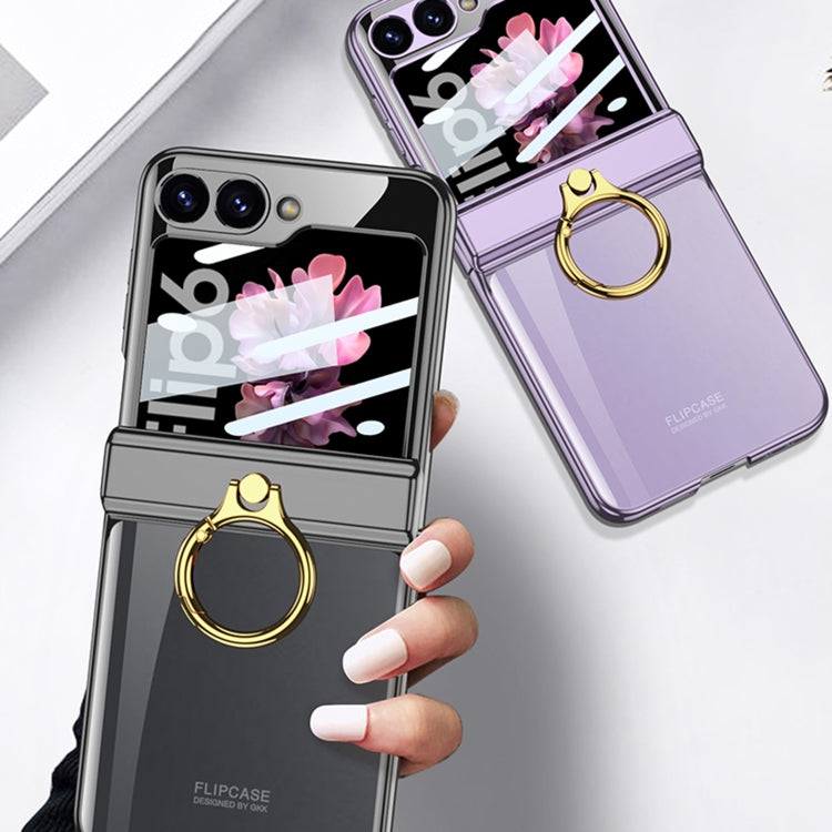 For Samsung Galaxy Z Flip6 / Flip7 FE GKK Integrated Magnetic Folding Phantom Rotary Phone Case with Ring Holder(Purple) - Galaxy Z Flip6 5G Cases by GKK | Online Shopping UK | buy2fix