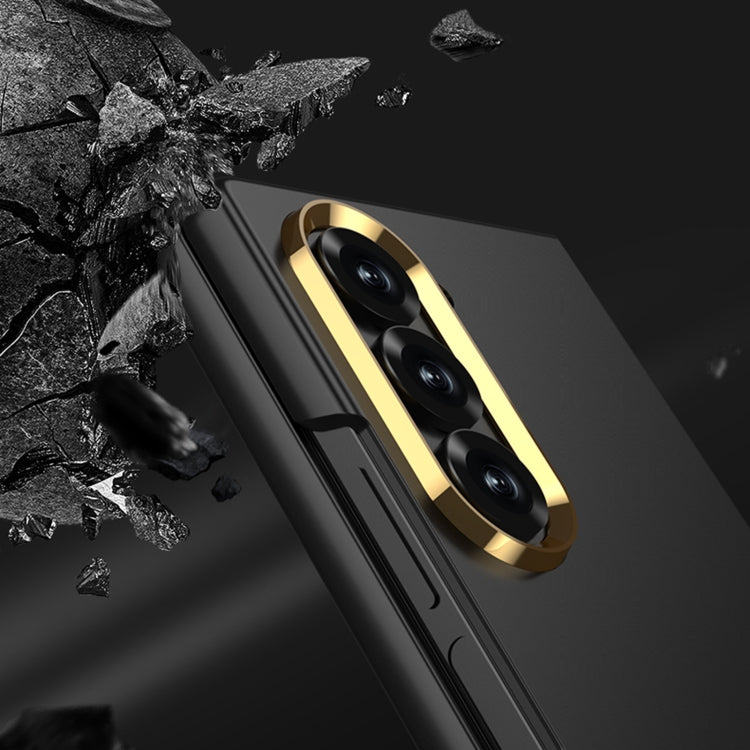 For Samsung Galaxy Z Fold6 GKK Integrated Ultra-thin Electroplating Lens Frame Phone Case(Black) by GKK