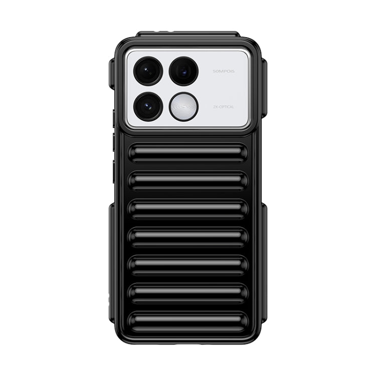 For Redmi K70 Capsule Series Candy Color TPU Phone Case(Black) - Xiaomi Cases by buy2fix | Online Shopping UK | buy2fix