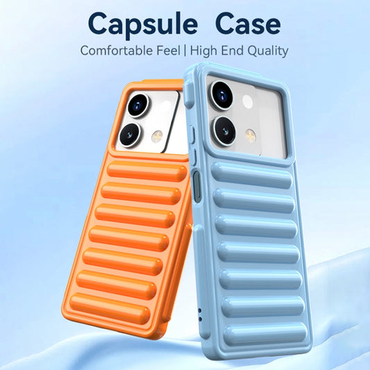 For Redmi K70 Capsule Series Candy Color TPU Phone Case(Transparent Grey) by buy2fix