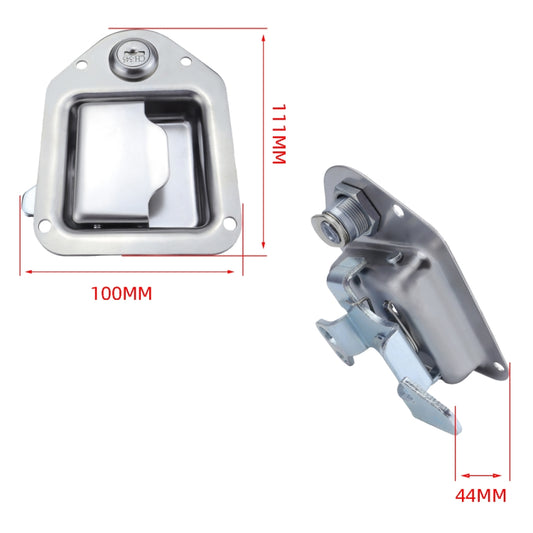 Trailer / Yacht / Truck Stainless Steel Tool Box Lock Paddle Latch & Keys by buy2fix