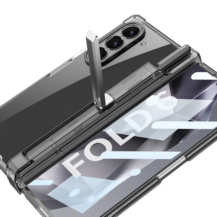 For Samsung Galaxy Z Fold6 GKK Integrated Airbag Hinge Full Coverage Phone Case with Holder / Pen Box, Not Included Pen(Green) by GKK
