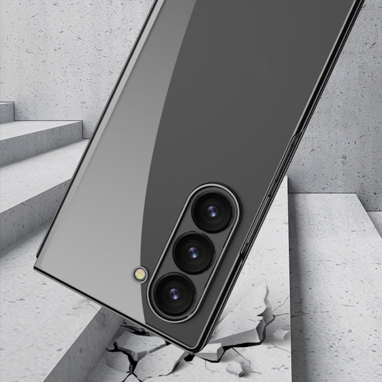 For Samsung Galaxy Z Fold6 GKK Big Hole Electroplating Phantom Full Coverage Phone Case(Transparent) by GKK