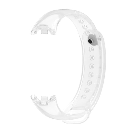 For Xiaomi Smart Band 9 / 8 MIJOBS Metal Buckle Solid Color Silicone Watch Band(Transparent) by MIJOBS