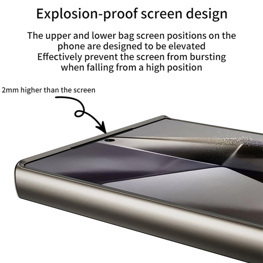 For Samsung Galaxy S23 Ultra 5G GKK Metal Paint Skin Feel Leather Full Coverage Phone Case(Black) by GKK