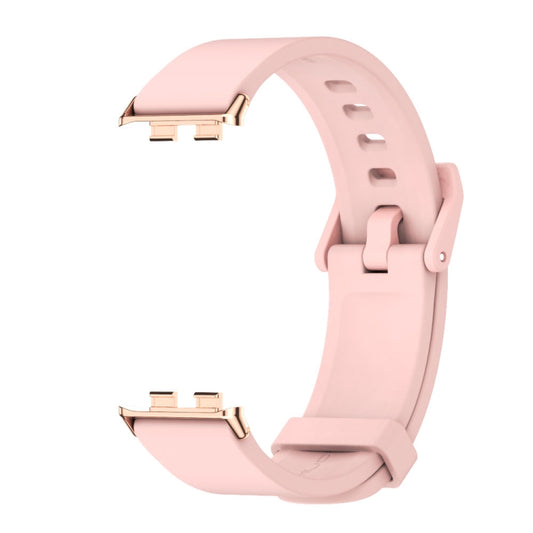 For Honor Band 10 / 9 MIJOBS Solid Color Silicone Watch Band(Pink Rose Gold) by MIJOBS