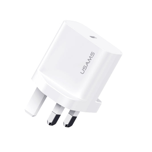 USAMS CC227 20W Fast Charging Charger Set, USB-C / Type-C to USB-C / Type-C(UK Plug) - USB Charger by USAMS | Online Shopping UK | buy2fix