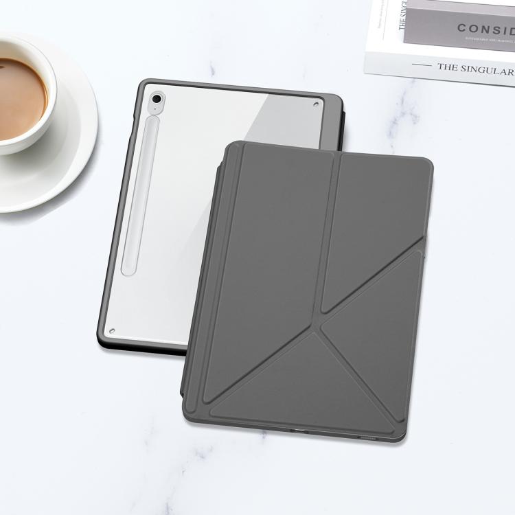 For Samsung Galaxy Tab S10 FE+ DUX DUCIS Magi Series Smart Leather Tablet Case(Grey) - Galaxy Tab S10 FE+ by DUX DUCIS | Online Shopping UK | buy2fix