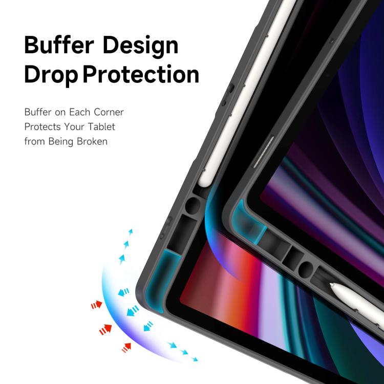 For Samsung Galaxy Tab S10 FE+ DUX DUCIS Magi Series Smart Leather Tablet Case(Grey) - Galaxy Tab S10 FE+ by DUX DUCIS | Online Shopping UK | buy2fix
