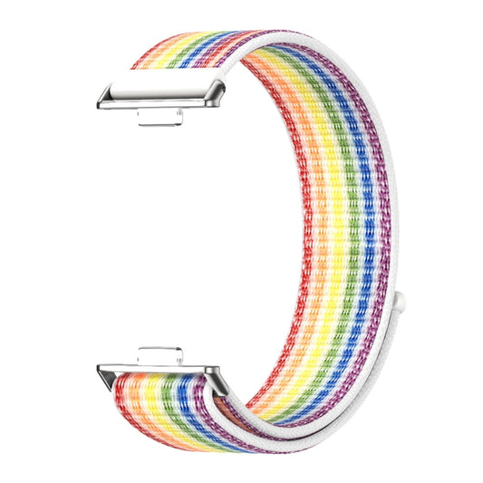 For Huawei Watch Fit3 MIJOBS Breathable Nylon Loop Watch Band(Colorful Silver) by MIJOBS