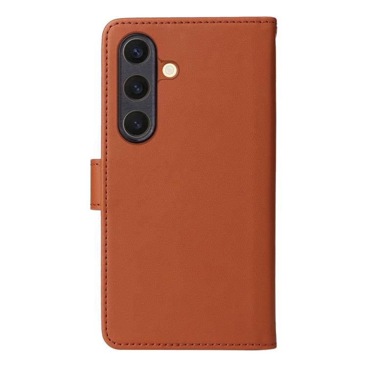 For Samsung Galaxy S25 5G BETOPNICE BN-005 2 in 1 Detachable Imitate Genuine Leather Phone Case(Brown) - Galaxy S25 5G Cases by BETOPNICE | Online Shopping UK | buy2fix