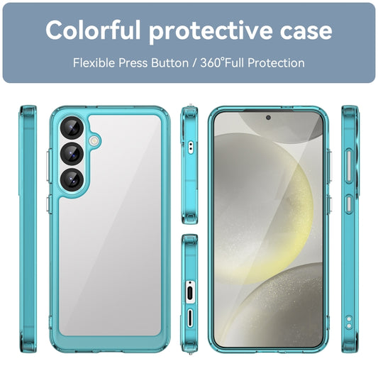For Samsung Galaxy S25+ 5G Colorful Series Acrylic Hybrid TPU Phone Case(Transparent Blue) by buy2fix