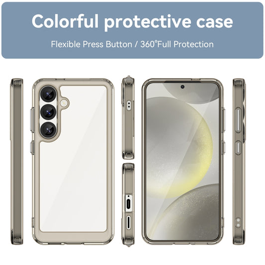 For Samsung Galaxy S25 5G Colorful Series Acrylic Hybrid TPU Phone Case(Transparent Grey) by buy2fix