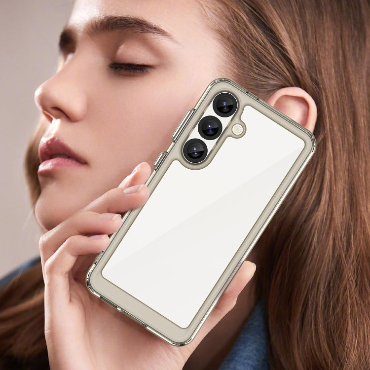 For Samsung Galaxy S25 5G Colorful Series Acrylic Hybrid TPU Phone Case(Transparent Grey) by buy2fix