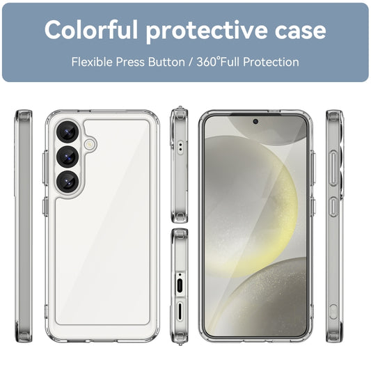 For Samsung Galaxy S25 5G Colorful Series Acrylic Hybrid TPU Phone Case(Transparent) by buy2fix