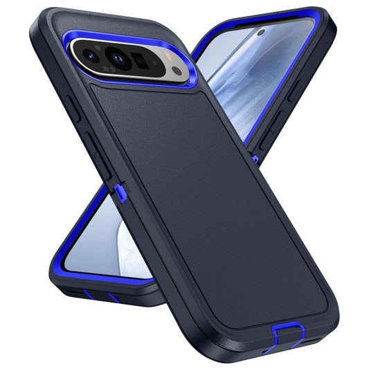 For Google Pixel 9 Pro Life Waterproof Rugged PC + Silicone Phone Case(Dark Blue + Royal Blue) by buy2fix