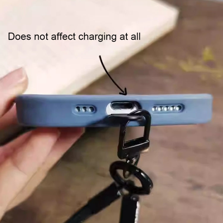 Butterfly Metal Mobile Phone Lanyard Fixing Gasket(Black) - Lanyards & Wrist Straps by buy2fix | Online Shopping UK | buy2fix