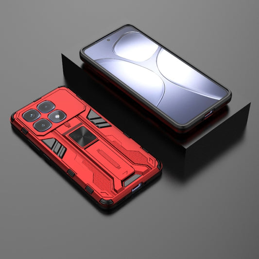 For Redmi K70 Ultra 5G Global Supersonic PC + TPU Holder Phone Case(Red) by buy2fix