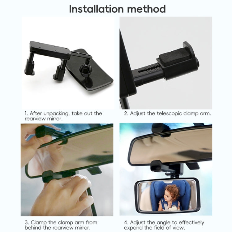 3R-2361 Car Auxiliary Rearview Side Mirror Wide Angle Interior Mirror(Black) by 3R