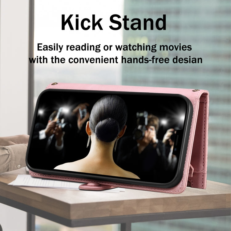 For Samsung Galaxy A36 ESEBLE Retro Frosted RFID Flip Leather Phone Case(Rose Gold) - Galaxy Phone Cases by ESEBLE | Online Shopping UK | buy2fix