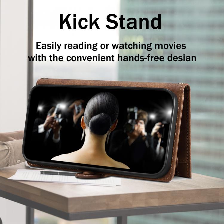 For Samsung Galaxy A06 5G ESEBLE Retro Frosted RFID Flip Leather Phone Case(Brown) - Galaxy Phone Cases by ESEBLE | Online Shopping UK | buy2fix