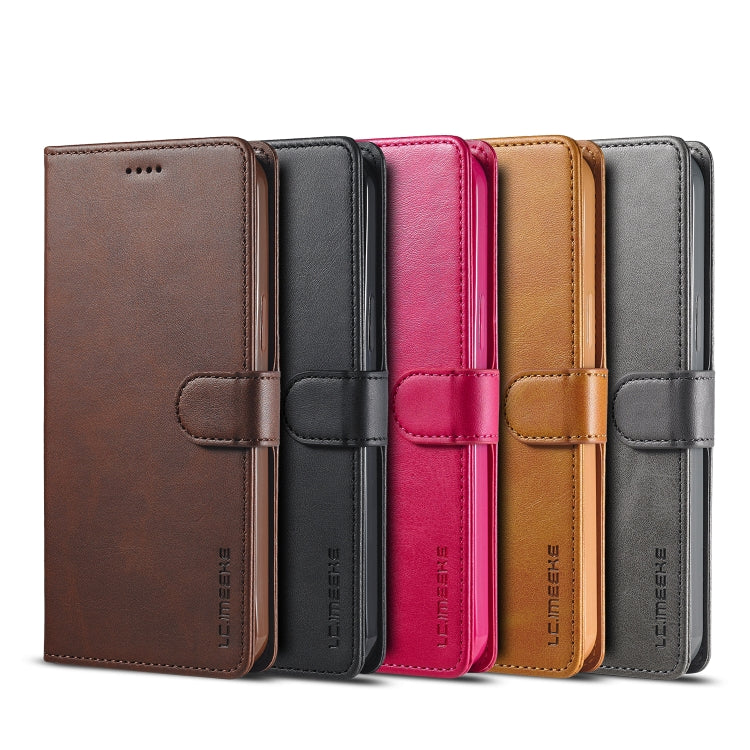 For iPhone 12 / 12 Pro LC.IMEEKE Calf Texture Horizontal Flip Leather Case with Holder & Card Slots & Wallet(Grey) - iPhone 12 / 12 Pro Cases by LC.IMEEKE | Online Shopping UK | buy2fix