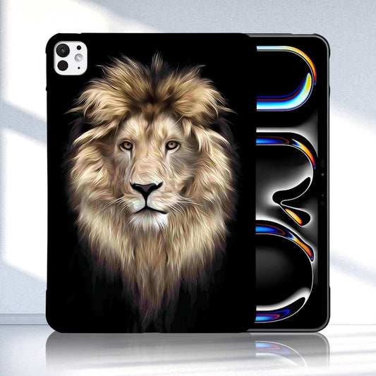For iPad Pro 11 2025 / 2024 Color Painting Pattern Smart Tablet TPU Case(Lion) by buy2fix