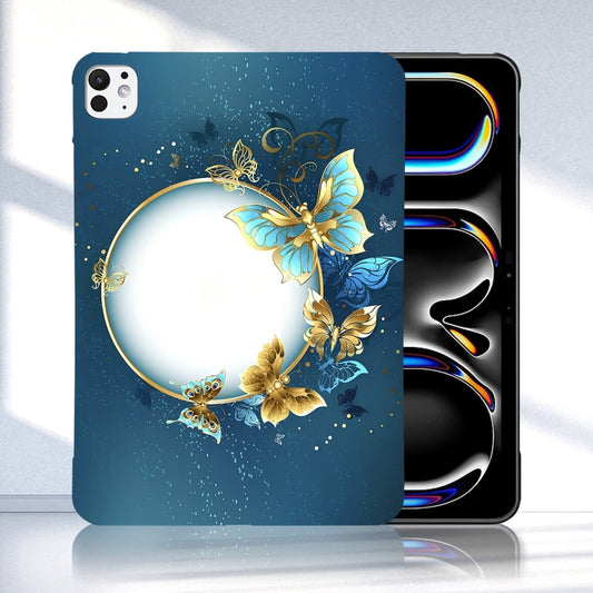For iPad Pro 11 2025 / 2024 Color Painting Pattern Smart Tablet TPU Case(Butterfly Circle) by buy2fix