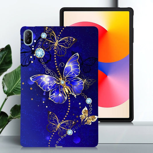 For Huawei MatePad SE 11 2024 Color Painting Pattern Smart Tablet TPU Case(Blue Butterfly) by buy2fix