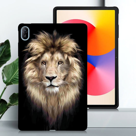 For Huawei MatePad SE 11 2024 Color Painting Pattern Smart Tablet TPU Case(Lion) by buy2fix