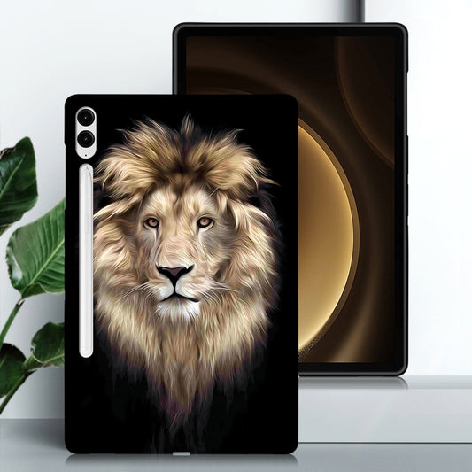 For Samsung Galaxy Tab S9+ / S9 FE+ Color Painting Pattern Smart Tablet TPU Case(Lion) by buy2fix