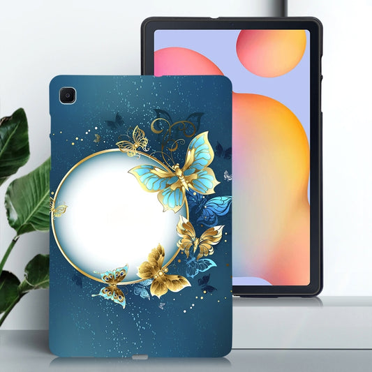 For Samsung Galaxy Tab S6 Lite 2024 / 2022 Color Painting Pattern Smart Tablet TPU Case(Butterfly Circle) by buy2fix