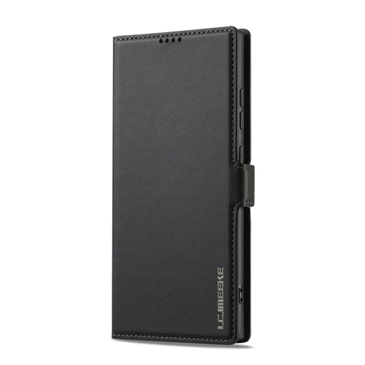 For Samsung Galaxy S25 Ultra 5G LC.IMEEKE L1 Series Frosted Fine Texture PU Phone Case(Black) by LC.IMEEKE