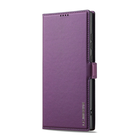 For Samsung Galaxy S25 Ultra 5G LC.IMEEKE L1 Series Frosted Fine Texture PU Phone Case(Purple) by LC.IMEEKE