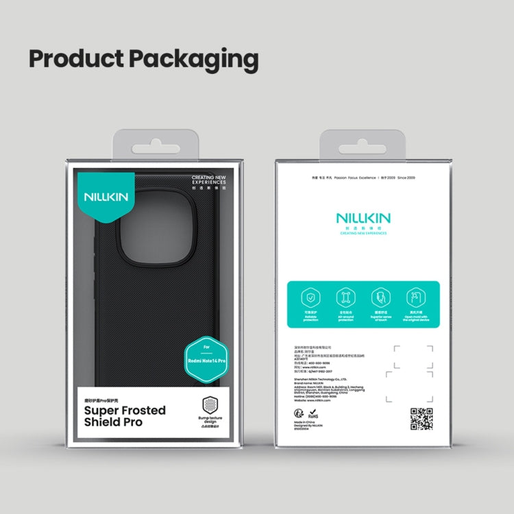 For Redmi Note 14 Pro 5G NILLKIN Frosted Shield Pro PC + TPU Phone Case(Green) by NILLKIN