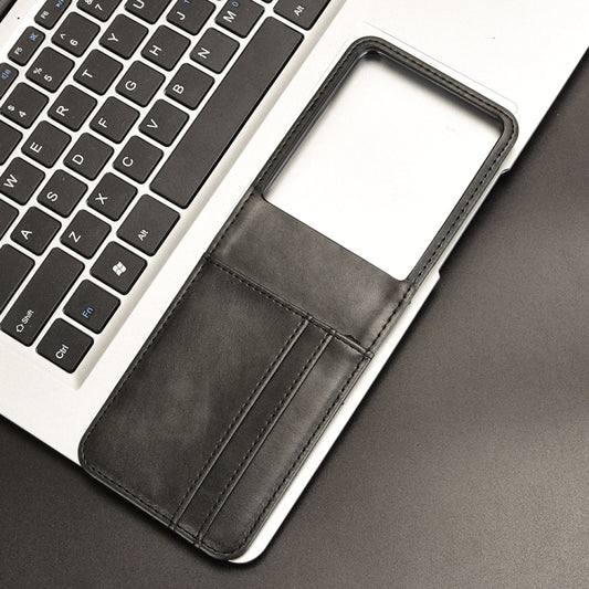 For Motorola Razr 50 Ultra Skin Feel Card Slot Leather Phone Case(Black) by buy2fix