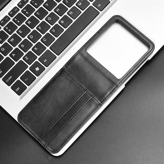 For Motorola Razr 50 Skin Feel Card Slot Leather Phone Case(Black) by buy2fix