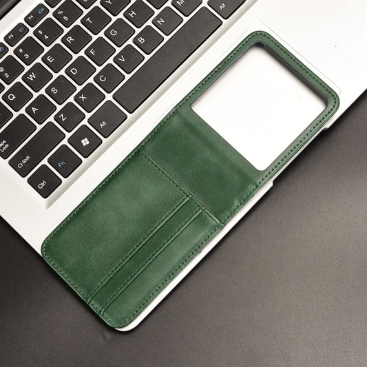For Motorola Razr 50 Skin Feel Card Slot Leather Phone Case(Green) by buy2fix