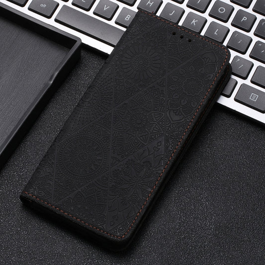 For Google Pixel 9 / 9 Pro Ethnic Embossed Adsorption Leather Phone Case(Black) by buy2fix