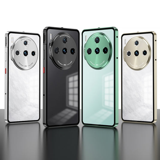 For ZTE nubia Z60S Pro Snap Buckle Metal Frame Frosted Phone Case(Gold) - ZTE Cases by buy2fix | Online Shopping UK | buy2fix