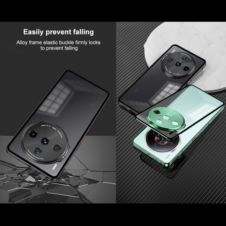 For ZTE nubia Z60S Pro Snap Buckle Metal Frame Frosted Phone Case(Silver) - ZTE Cases by buy2fix | Online Shopping UK | buy2fix