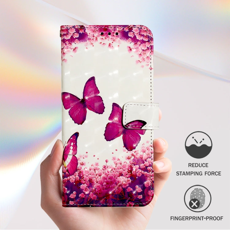 For Redmi K70 Ultra 5G Global 3D Painting Horizontal Flip Leather Phone Case(Rose Butterfly) by buy2fix
