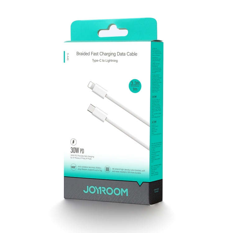 JOYROOM S-A45 30W USB-C / Type-C to 8 Pin Fast Charge Data Cable, Length: 1m(White) by JOYROOM