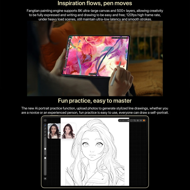 HUAWEI MatePad Pro 12.2 inch Soft Light Screen WiFi, 12GB+512GB, HarmonyOS 4.2 Hisilicon Kirin 9010W, Not Support Google Play(Gold) - Huawei by Huawei | Online Shopping UK | buy2fix