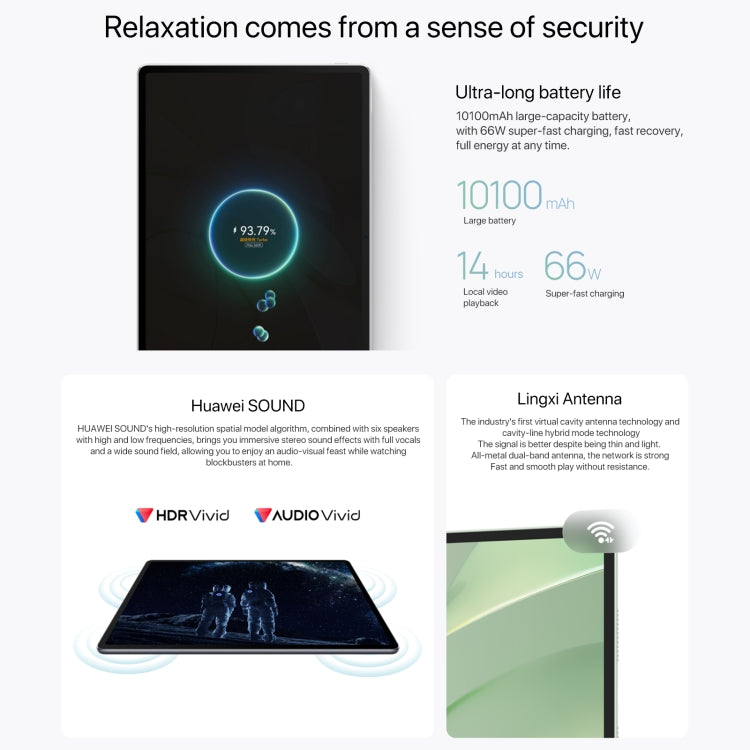 HUAWEI MatePad Air 12 inch WiFi Tablet PC, Soft Light Screen 12GB+256GB, HarmonyOS 4.2 Hisilicon Kirin 9000W, Not Support Google Play(Grey) by Huawei