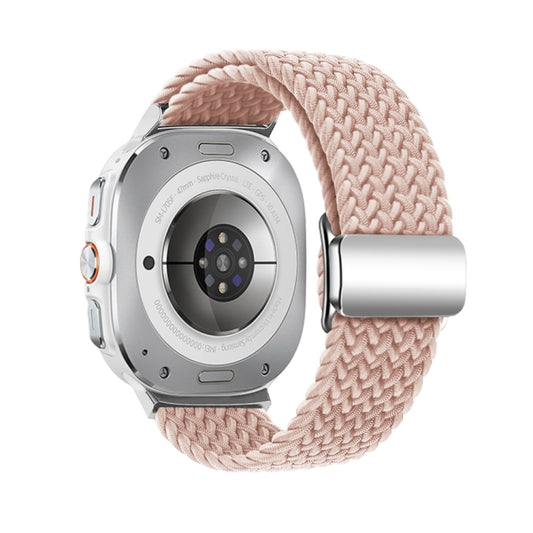 For Samsung Galaxy Watch Ultra 47mm / Ultra 2025 Nylon Loop Magnetic Buckle Watch Band(Pink Sand) by buy2fix