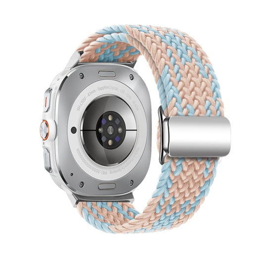 For Samsung Galaxy Watch Ultra 47mm / Ultra 2025 Nylon Loop Magnetic Buckle Watch Band(Blue Diamond Powder) by buy2fix