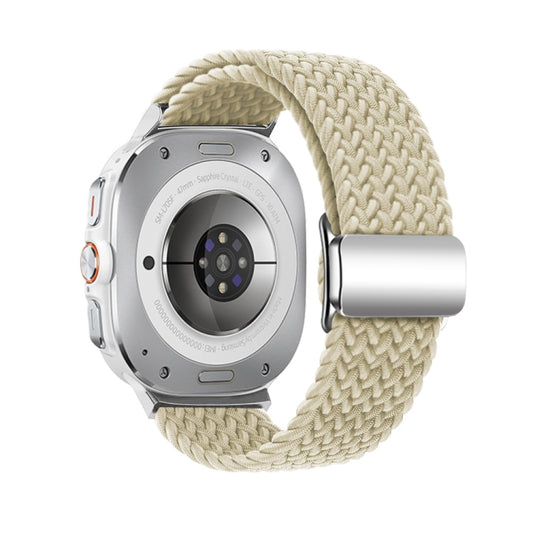 For Samsung Galaxy Watch Ultra 47mm / Ultra 2025 Nylon Loop Magnetic Buckle Watch Band(Starlight Color) by buy2fix